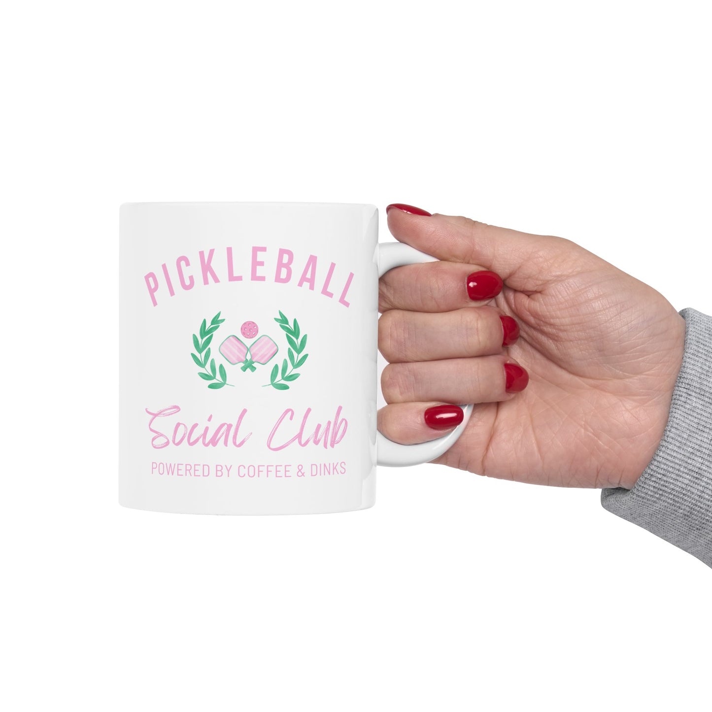 Custom Pickleball Powered By Coffee & Dinks Social Club Mug, (11oz, 15oz)