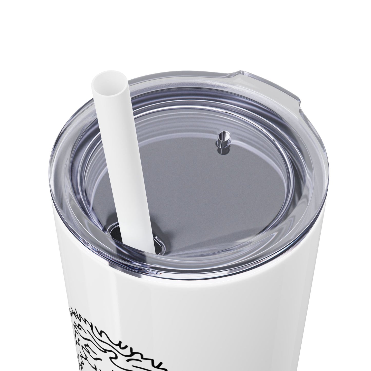 Custom Doodle Mom Coquette-Style Skinny Tumbler, 20oz