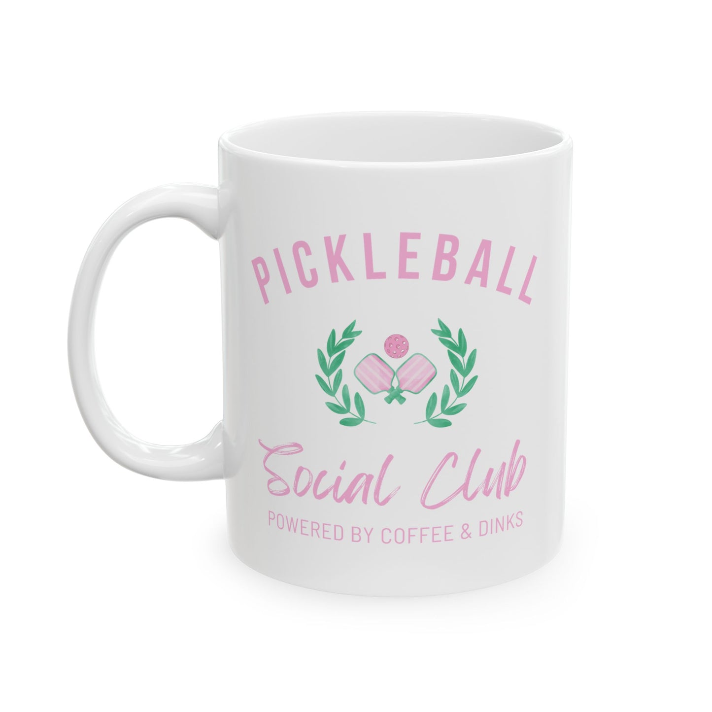 Custom Pickleball Powered By Coffee & Dinks Social Club Mug, (11oz, 15oz)