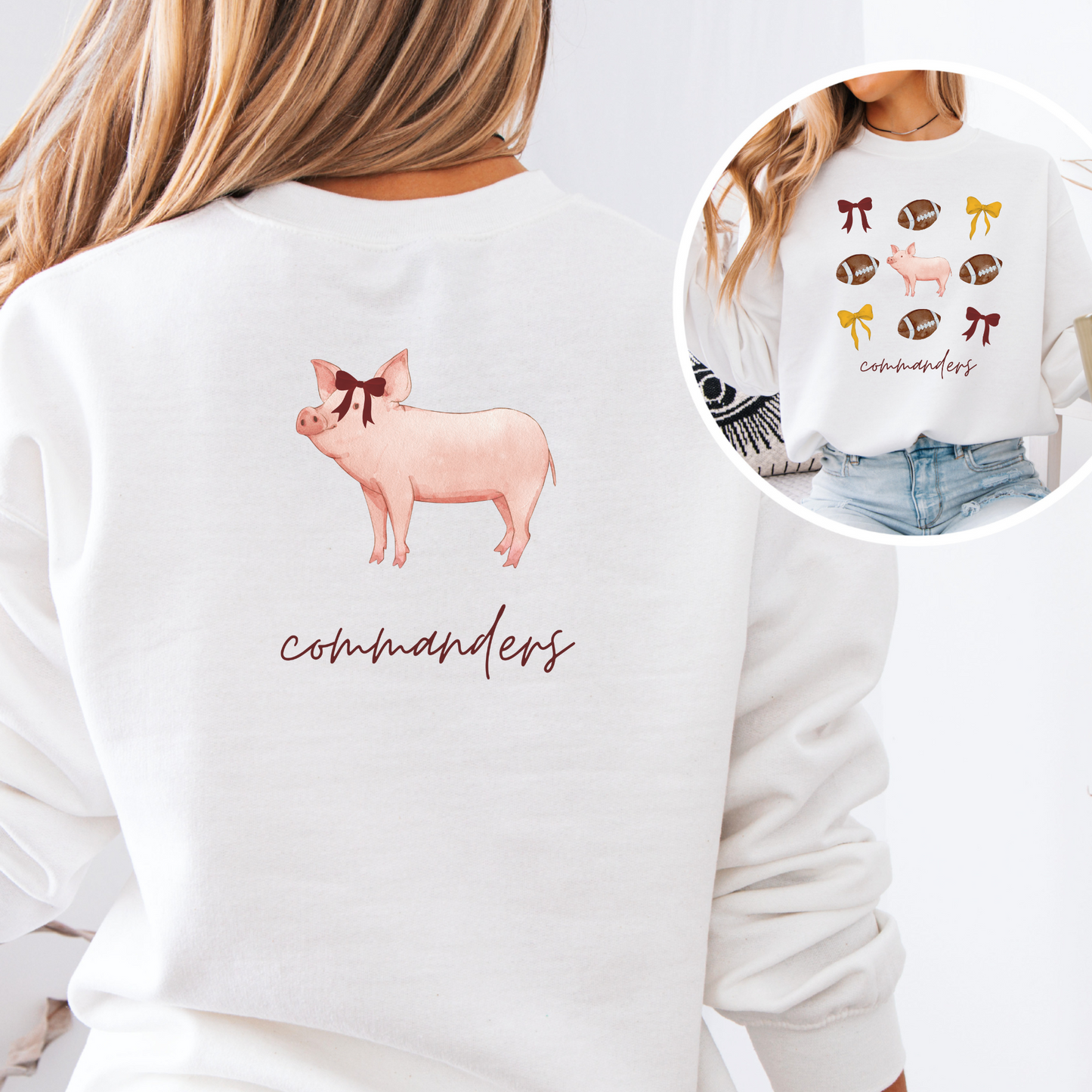 Washington Commanders Coquette Sweatshirt