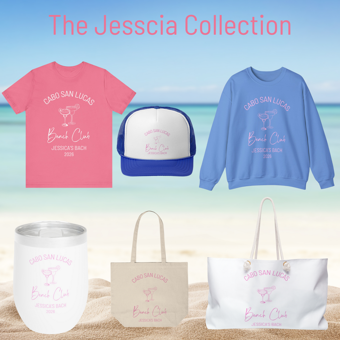 Personalized Bachelorette Party Trip Wine Tumbler, Jessica Collection