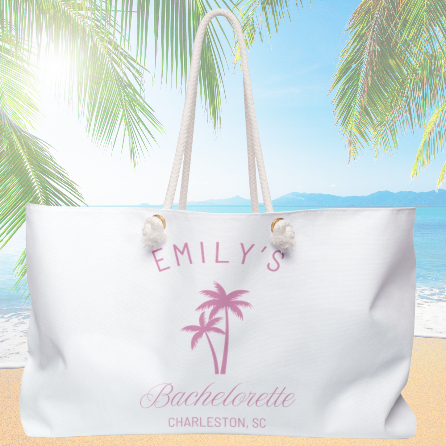 Personalized Bachelorette Party Weekender Bag, Emily Collection