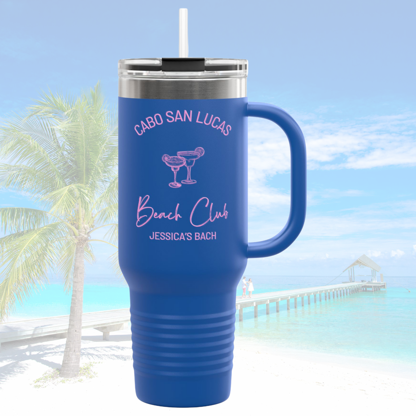 Personalized Bachelorette Party Insulated 40oz Tumbler, The Jessica Collection