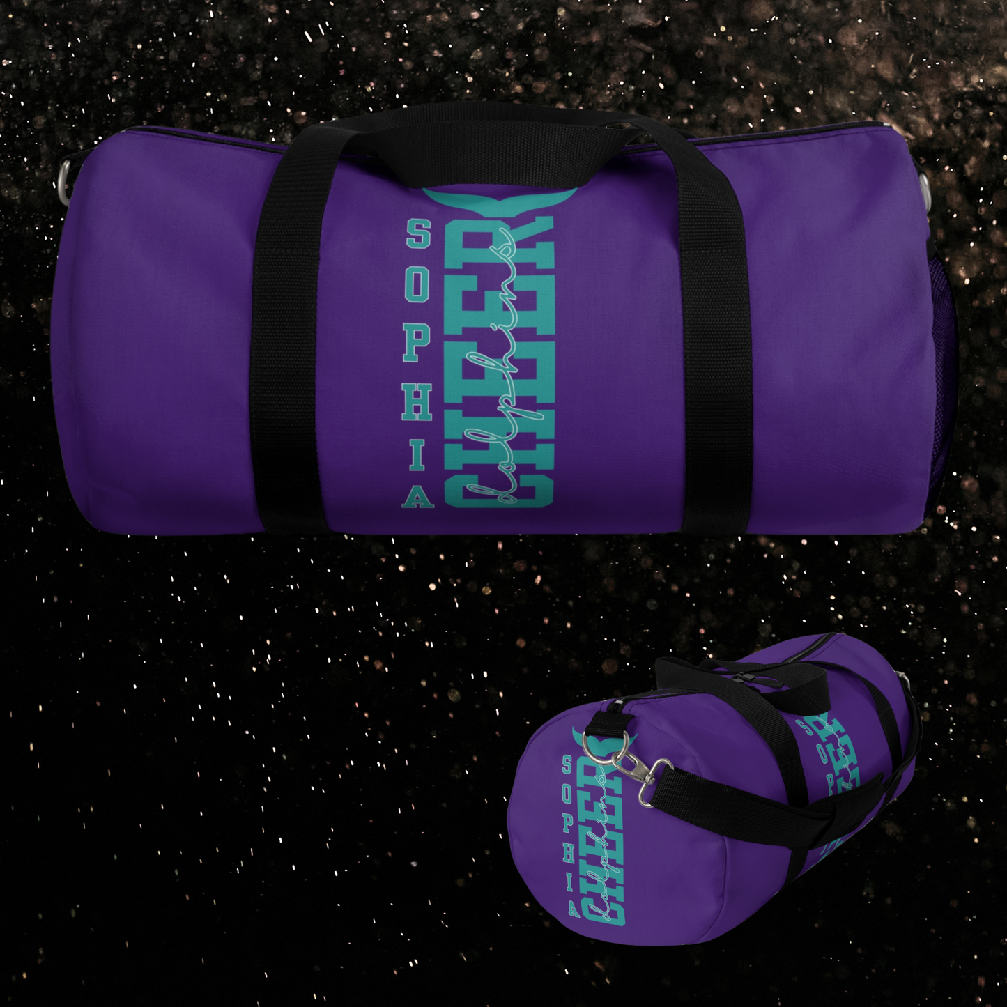 Pine Island Academy Dolphins Cheerleader Duffel Bag - Practice & Competition Bag
