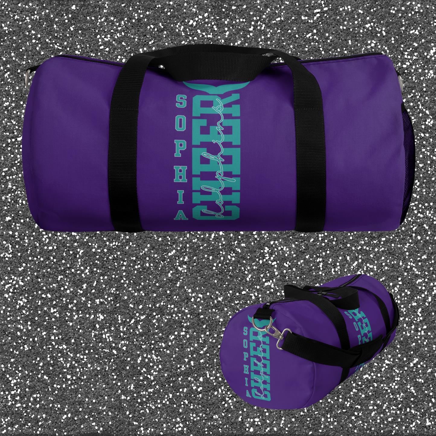 Pine Island Academy Dolphins Cheerleader Duffel Bag - Practice & Competition Bag