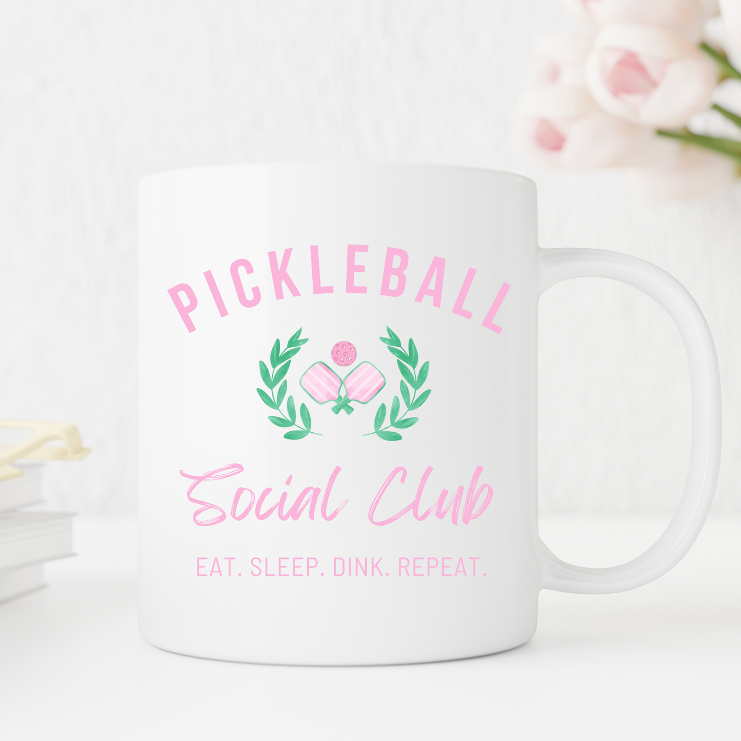 Pickleball Eat Sleep Dink Repeat Coffee Mug, (11oz, 15oz)