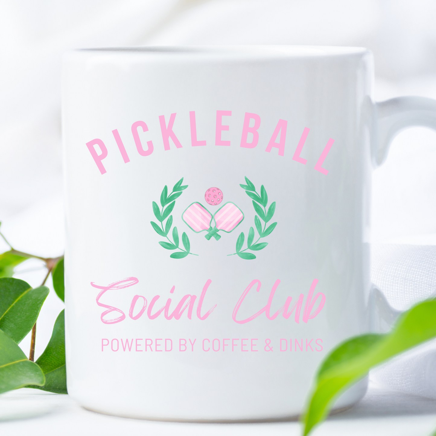 Custom Pickleball Powered By Coffee & Dinks Social Club Mug, (11oz, 15oz)