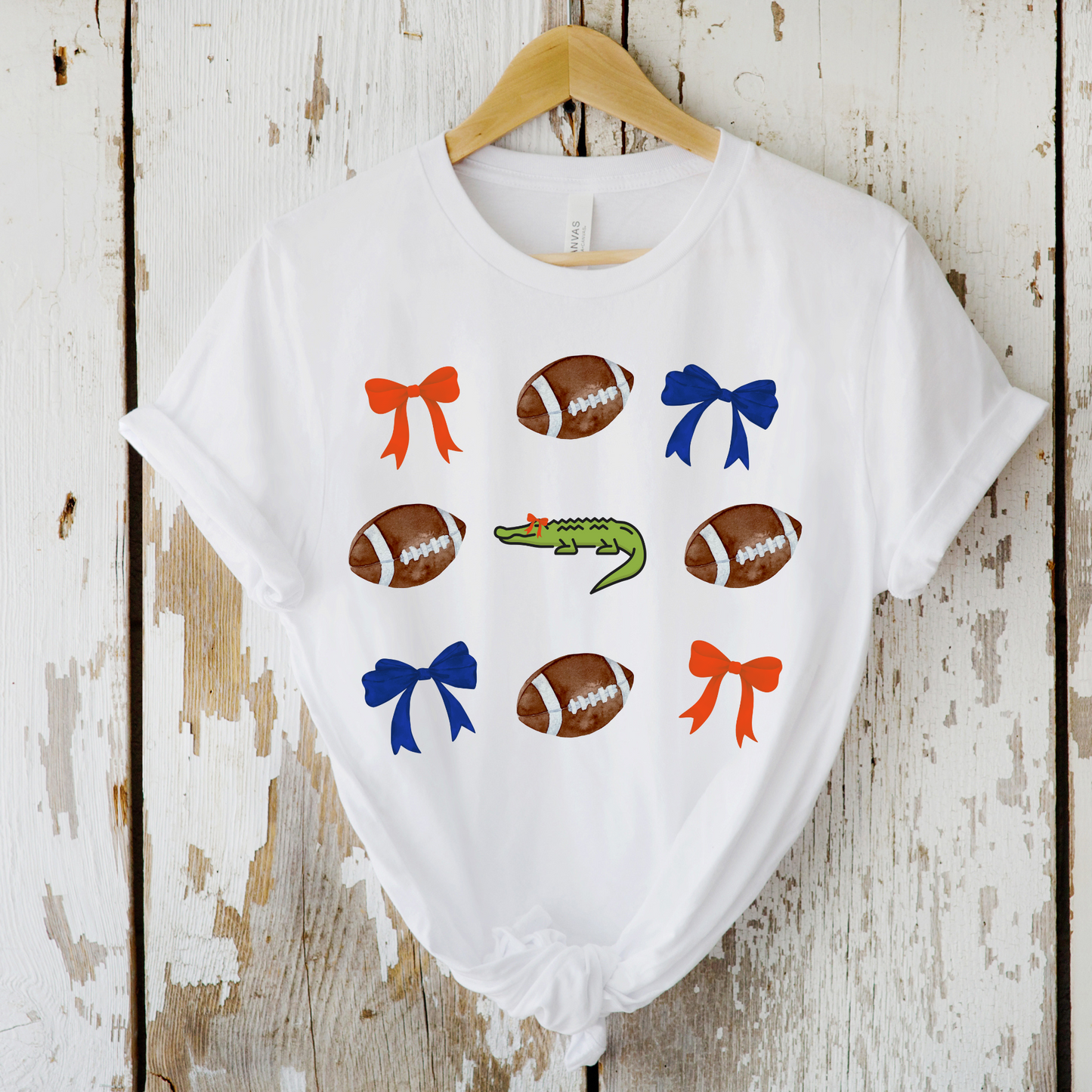 Florida Gators Football Tee, Coquette Style Bow Gator Shirt