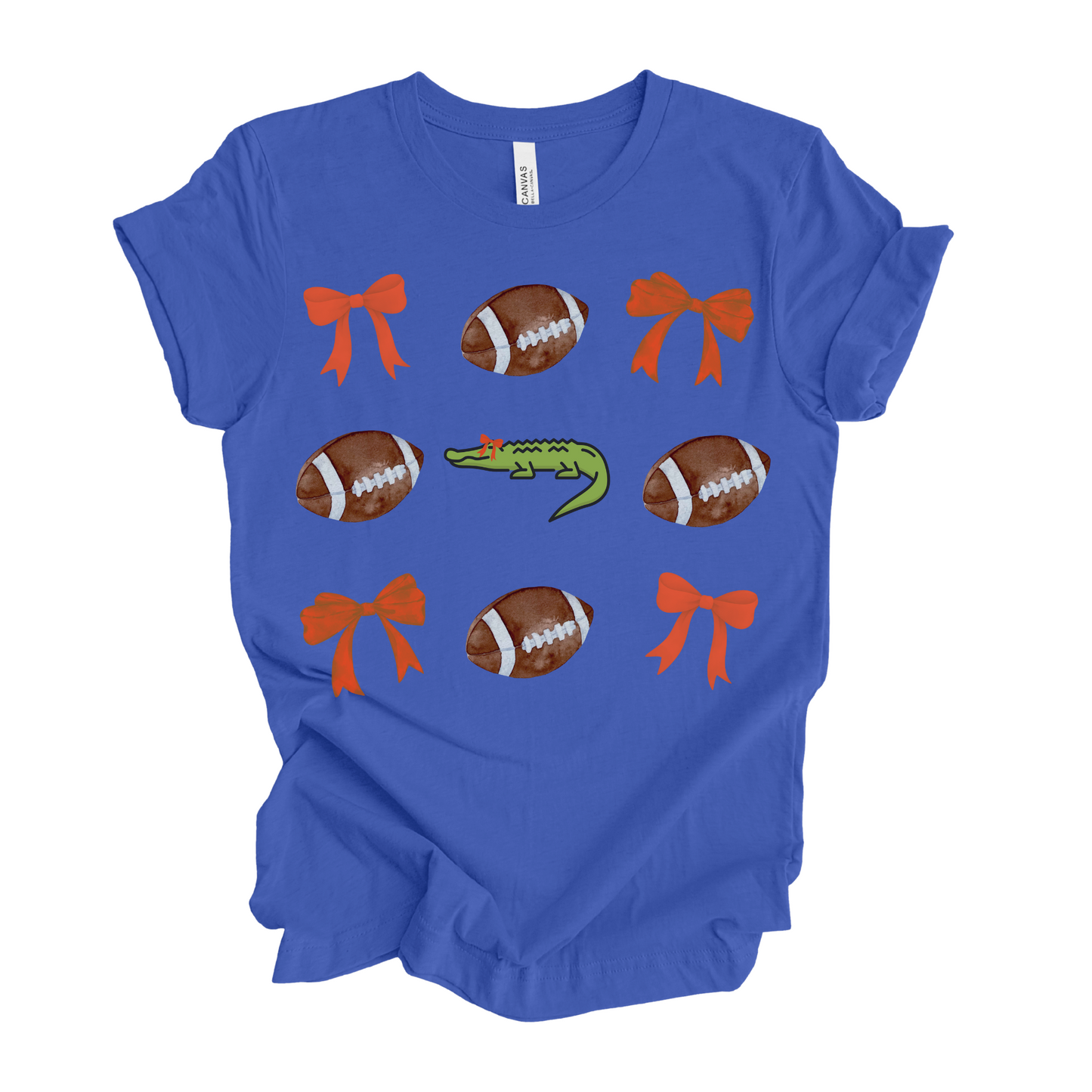 Florida Gators Football Tee, Coquette Style Bow Gator Shirt