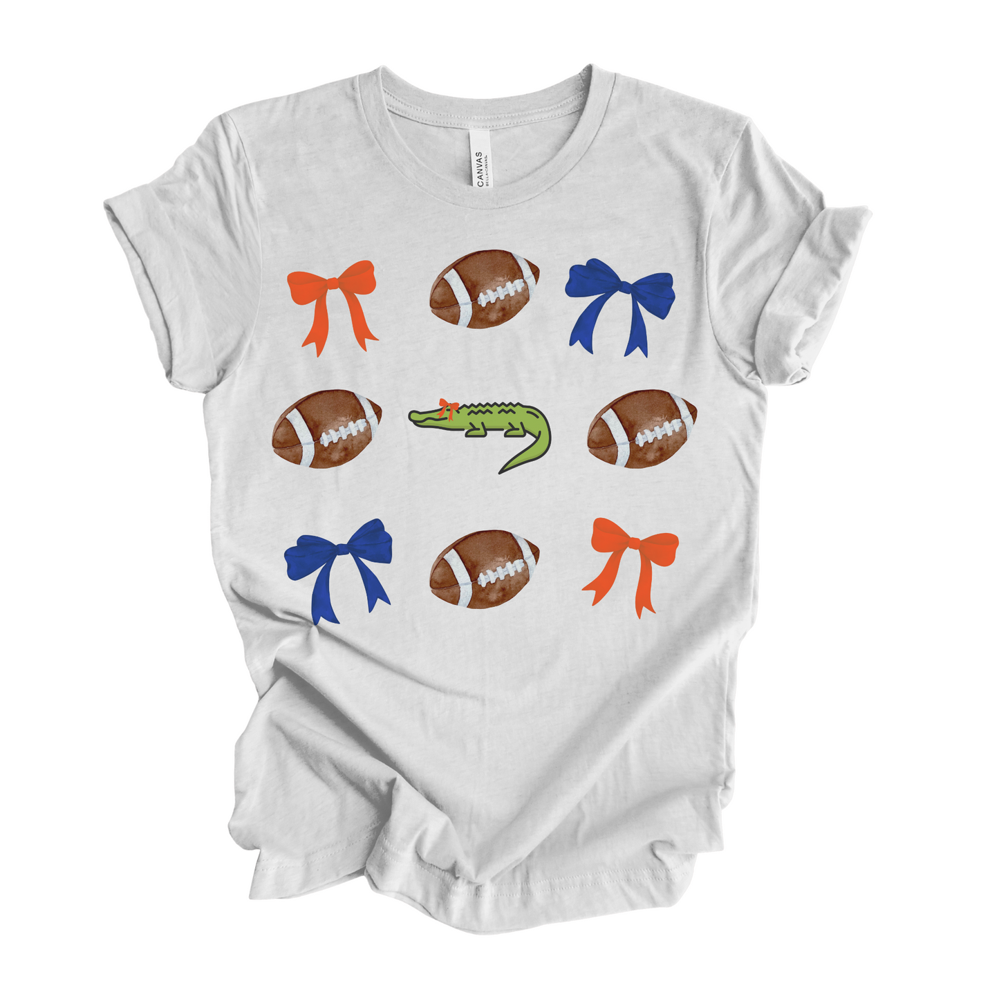 Florida Gators Football Tee, Coquette Style Bow Gator Shirt