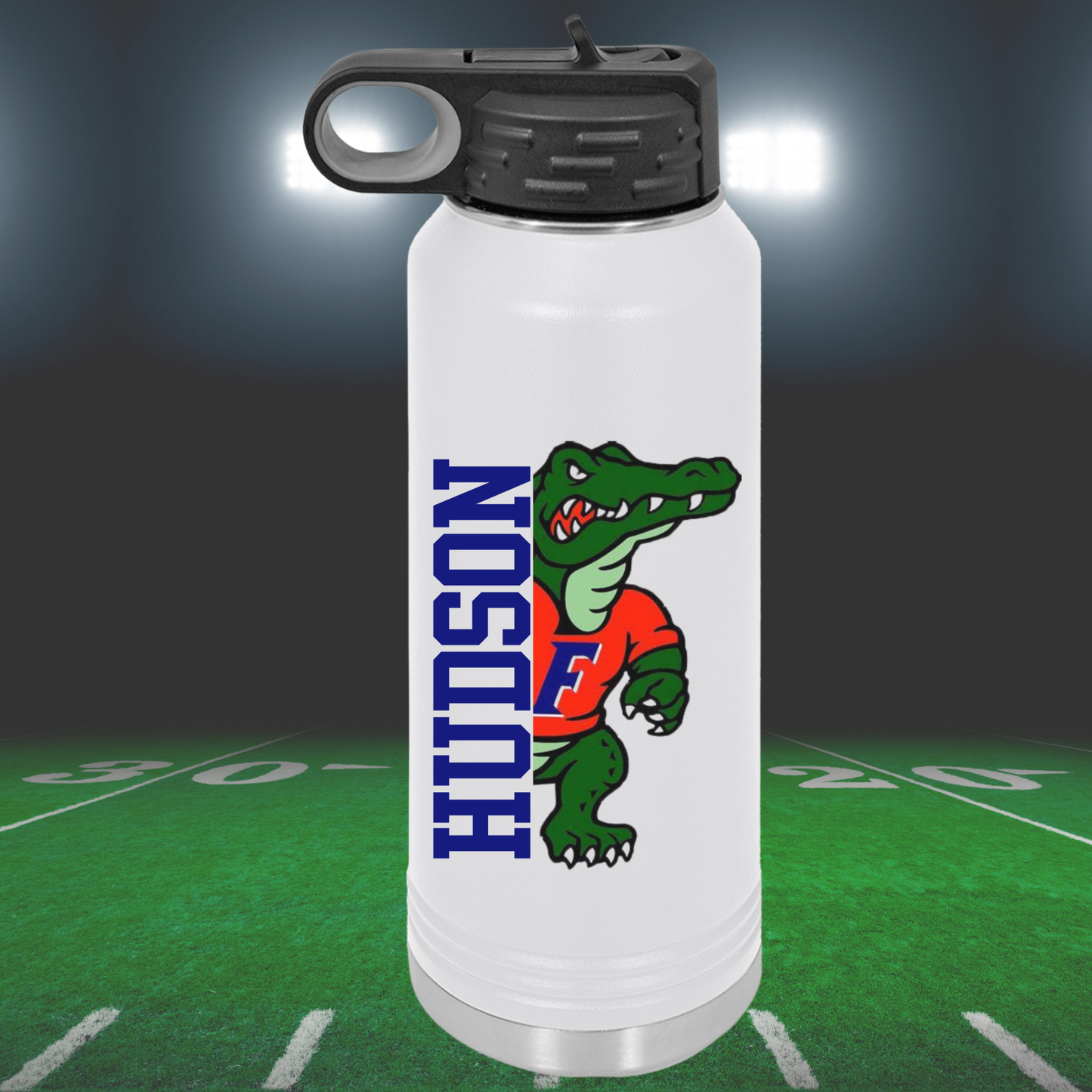Personalized Gator Name Water Bottle Tumbler, 20oz - Gators