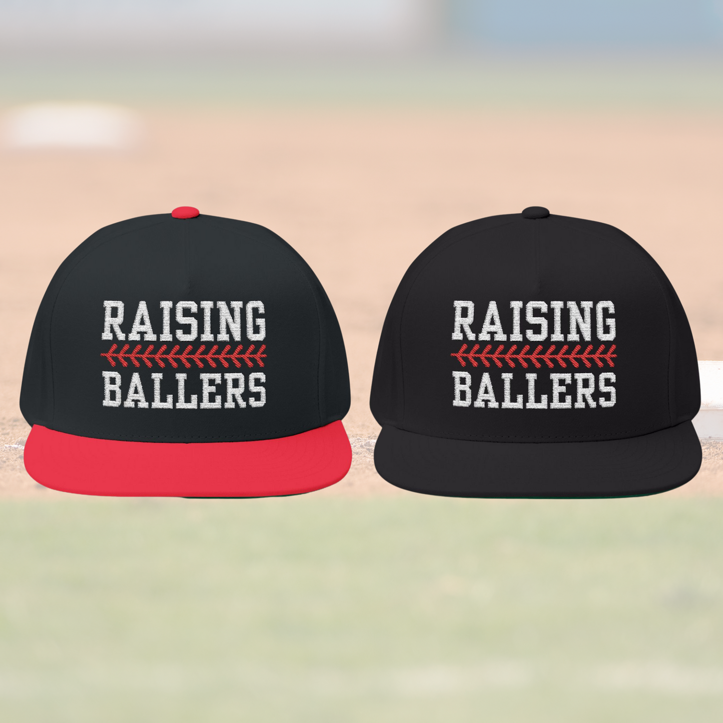 Raising Ballers Baseball Flat Bill Hat