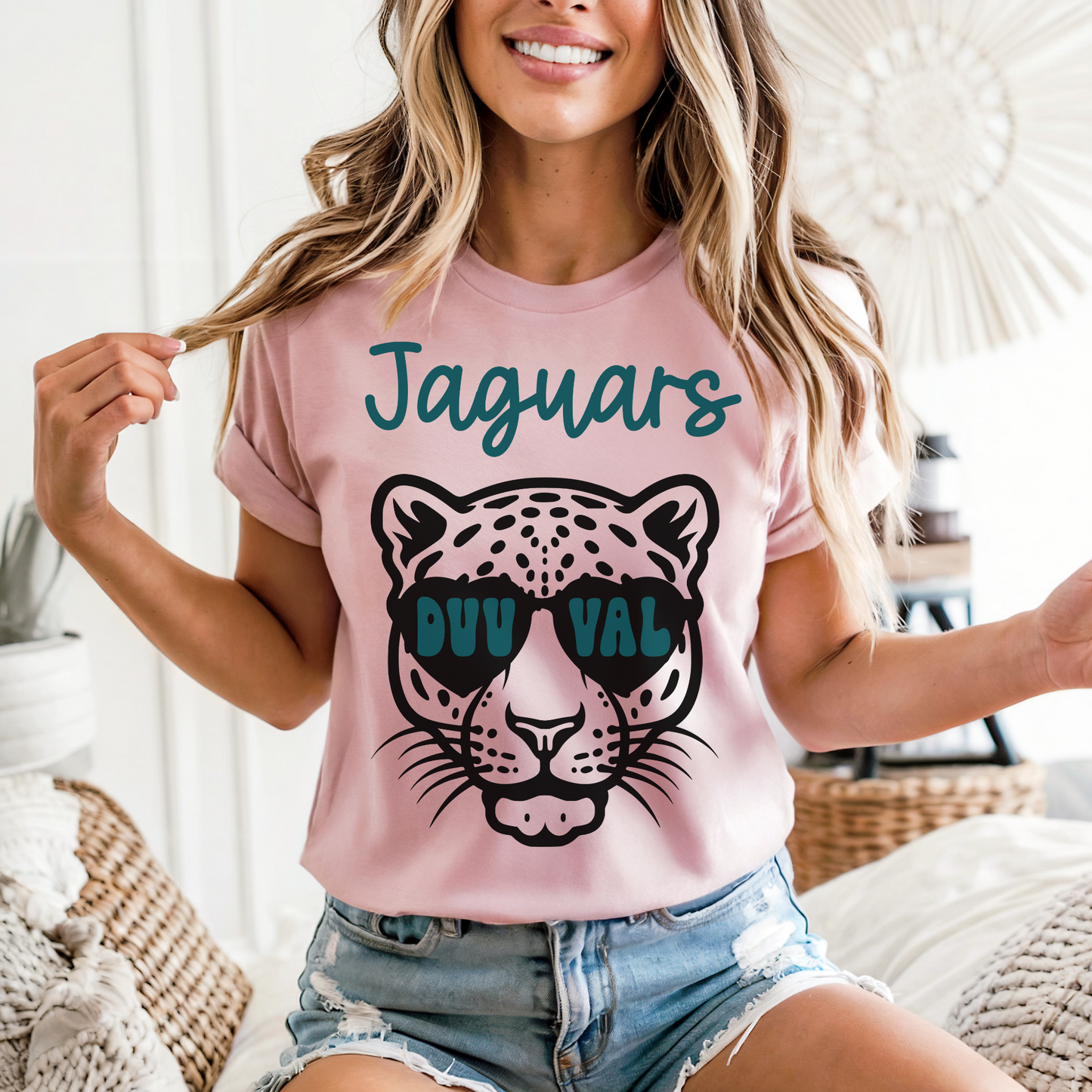 Custom Jacksonville Jaguars Shades Short Sleeve Tee