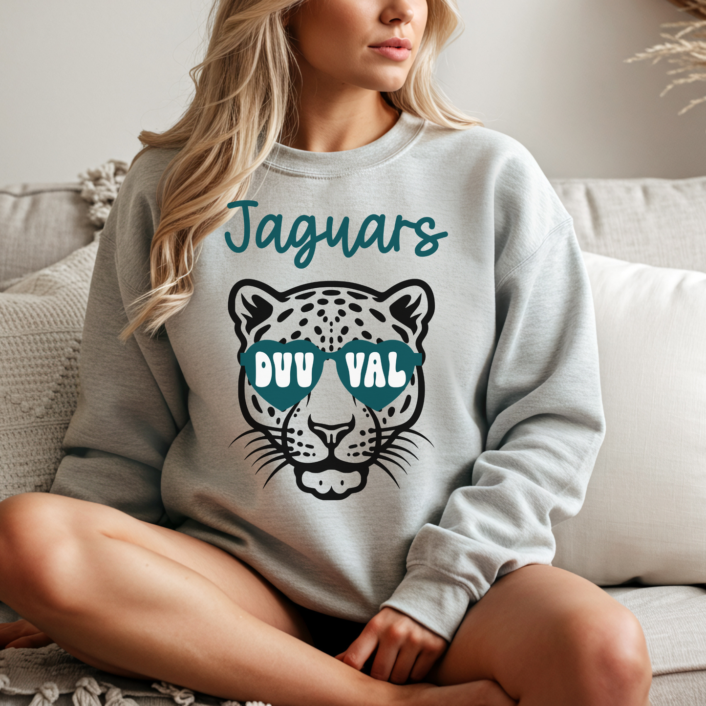Custom Jacksonville Jaguar Sunnies Crewneck Sweatshirt