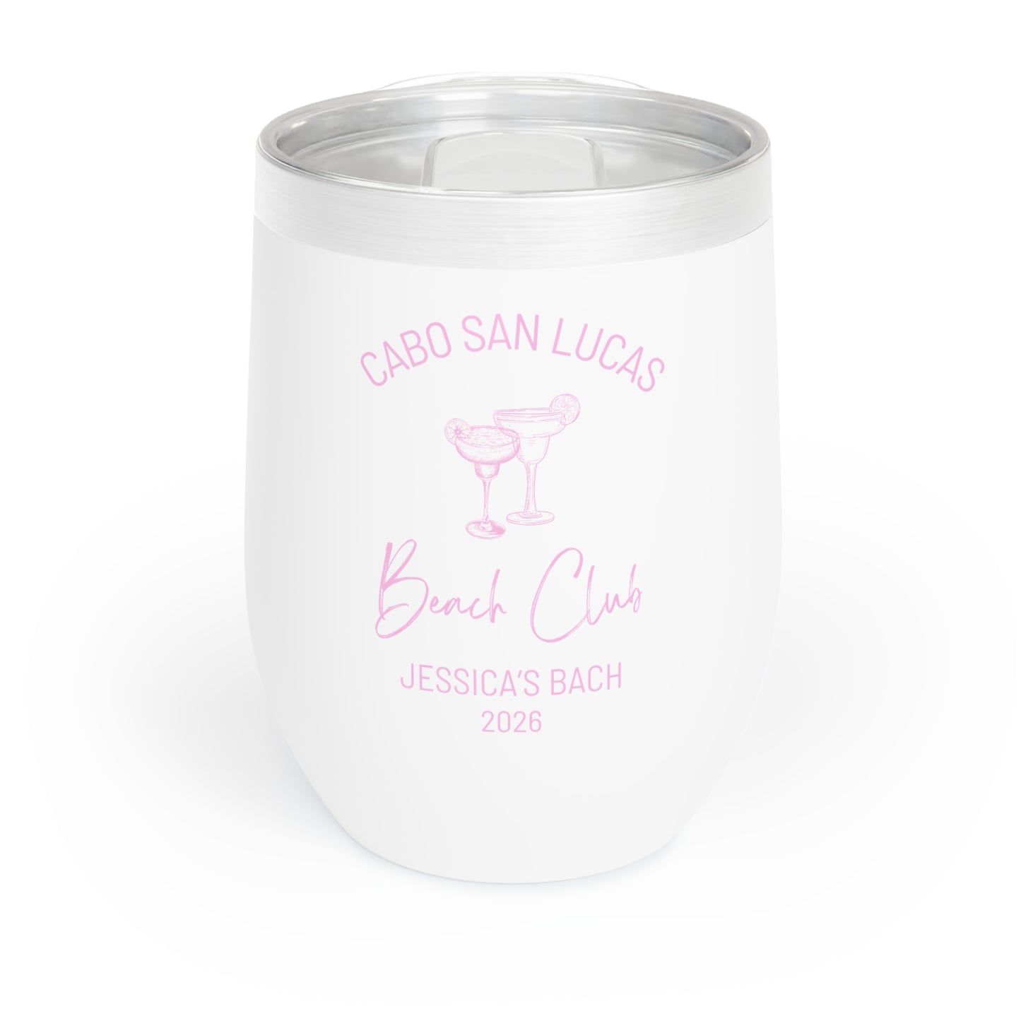 Personalized Bachelorette Party Trip Wine Tumbler, Jessica Collection