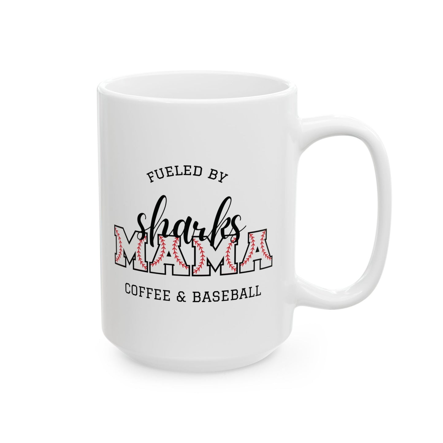 Custom Baseball Mom Mug - Fueled By Coffee and Baseball - Personalize Your Team Name