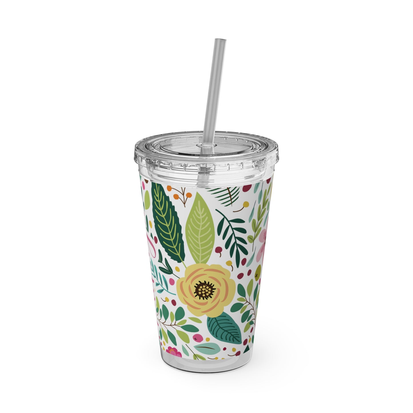 Personalized Flower Sunsplash Name Tumbler
