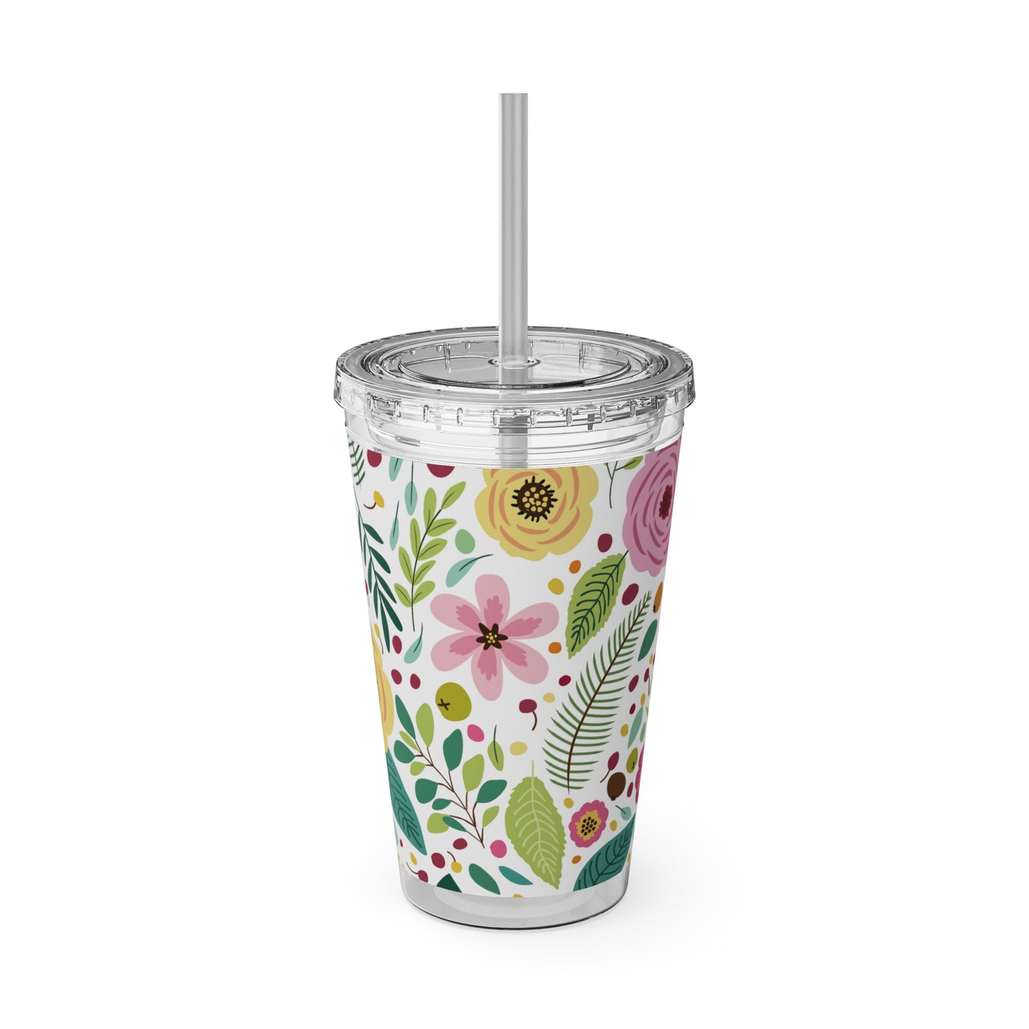 Personalized Flower Sunsplash Name Tumbler