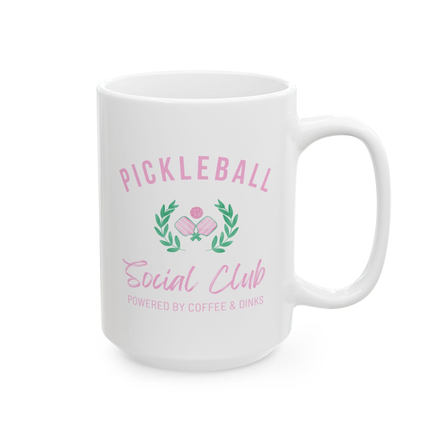 Custom Pickleball Powered By Coffee & Dinks Social Club Mug, (11oz, 15oz)