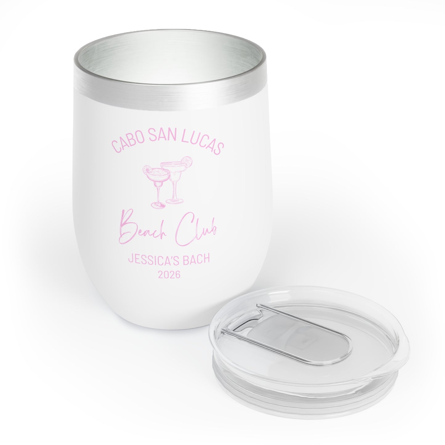 Personalized Bachelorette Party Trip Wine Tumbler, Jessica Collection