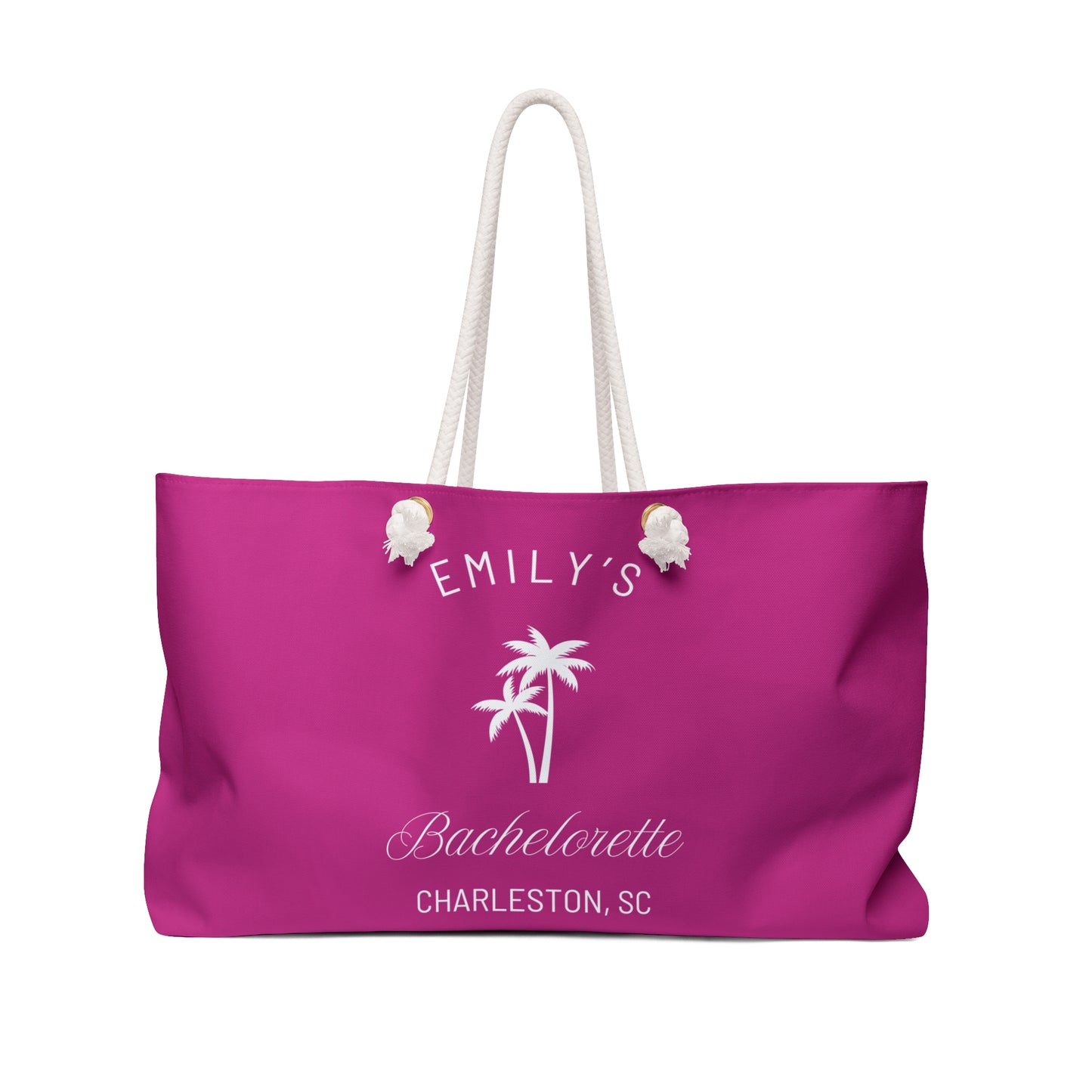 Personalized Bachelorette Party Weekender Bag, Emily Collection