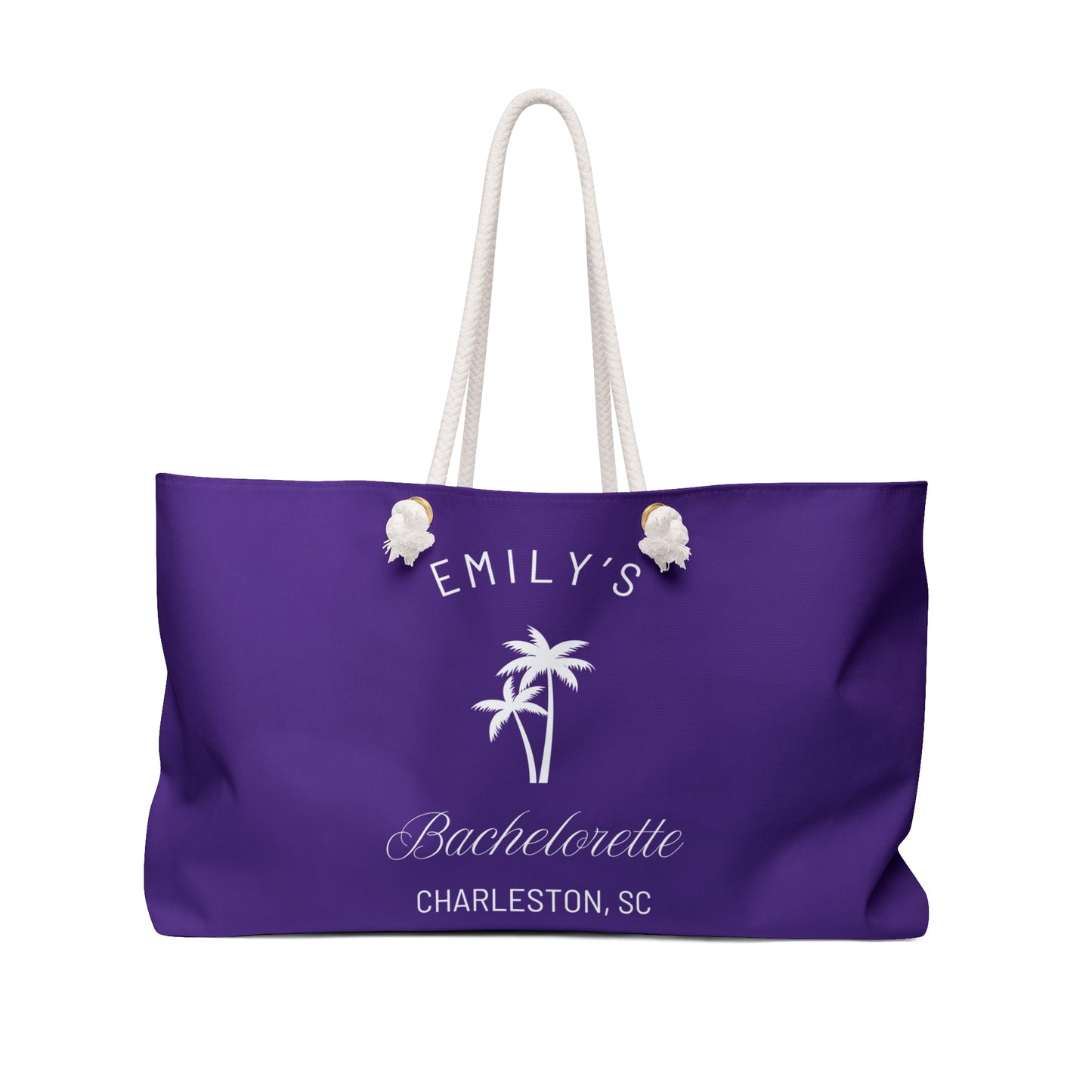 Personalized Bachelorette Party Weekender Bag, Emily Collection