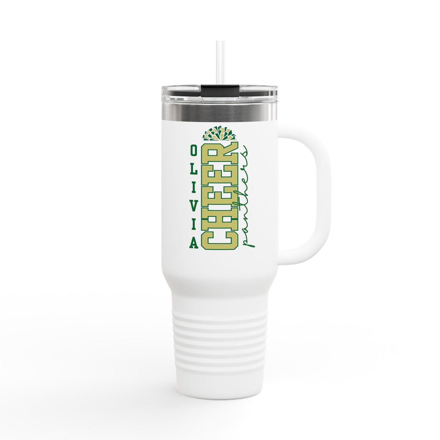 Panthers Green Gold 40oz Tumbler