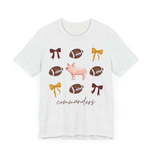 Washington Commanders Coquette Bow Tee
