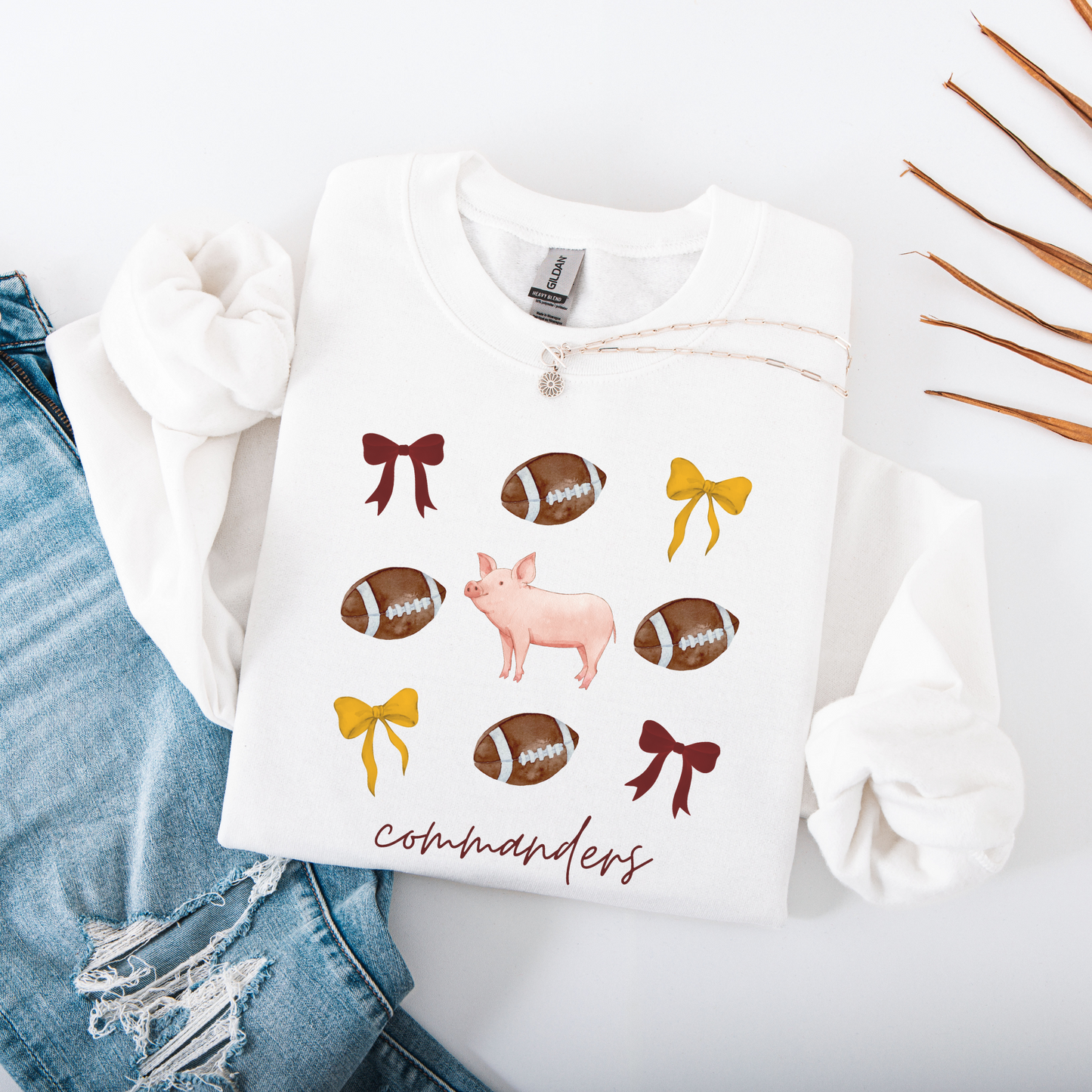 Washington Commanders Coquette Sweatshirt