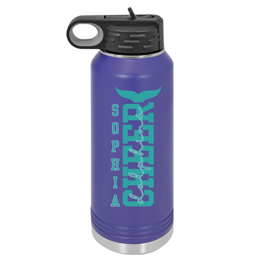 Personalized Cheer Mascot Name Tumbler, 20oz