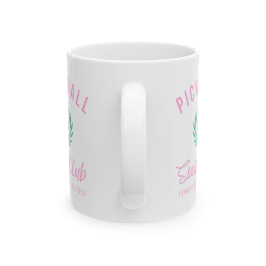Custom Pickleball Powered By Coffee & Dinks Social Club Mug, (11oz, 15oz)